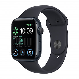 Watch SE (2022) 44mm GPS Aluminum Case Black ReNew smart pulkstenis